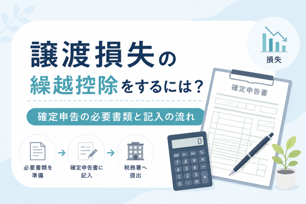 株で損したら必須!譲渡損失の繰越控除のやり方と確定申告の必要書類・記入の流れ